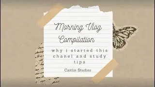Morning Vlog Compilation: Why I Started this Chanel and Study Tips (Hidden Disability Friendly) 