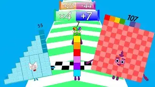 NUMBERBLOCKS RUN | Let's Challenge With Calculations With Numberlock 7,55 & 107 | LEARN TO COUNT