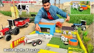 Making mini cow farm using Rc tractor and cars -@Aakash946