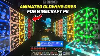 Best GLOWING ORES Texture Pack MCPE 1.26+ | ANIMATED GLOWING ORES PACK (100% Working)