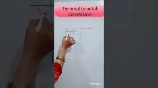 Decimal to octal conversion.