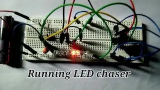 How to make 4017 IC running LED chaser project||555ic.