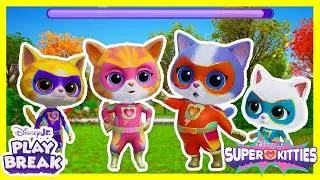 The SuperKitties Dance Off 🐾✨ | Brain Break Game | Obstacle Course | Play Break | Disney Jr.