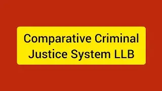 Comparative Perspective on Criminal Justice and it's main components