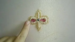 تنبات العقيق/ طريقة تنبات بروش بالعقيق والاحجار /tanbat la39i9 2020 /perlage /broderie