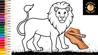 How to draw a LION 🦁for kids|Lion Drawing Step by Step|Tamil Explain|#drawing#lion#kidslearn