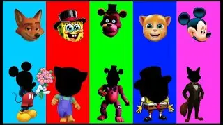 DAME TU COSITA👀Wrong Body Parts💃Dance Funny Puzzle Wrong Heads👥️&Talking Tom and Mickey Mouse Golden