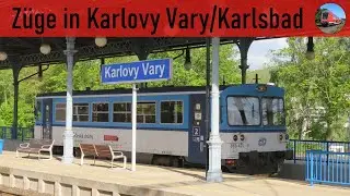 Züge in Karlsbad, Tschechien (Trains at Karlovy Vary)