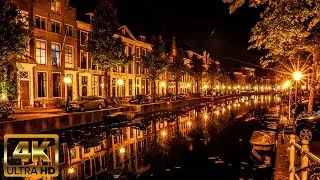 Complete Amsterdam Night Boat Ride Tour Ambience | Calm Water Sounds | Relaxing, Sleeping | 4K