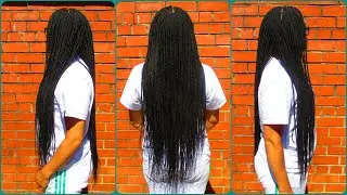 Small Hip Length Box Braids DIY