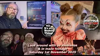 Statfold Scream Park Посмотрите вокруг вместе с нами, включая съемки в Maze #itsastakesything