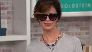 LOGO by Lori Goldstein Cotton Cashmere Sweater with Striped Trim on QVC