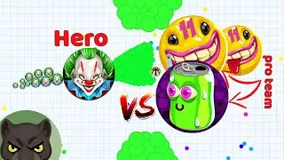 AGAR.IO - HERO VS PRO TEAM 🔥 + AMAZING GAMEPLAY WITH SAD END 😭