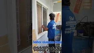 aluminium sliding glass door with mosquito mesh door 9666771582
