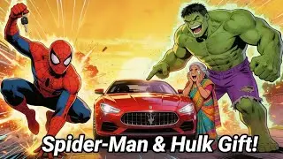 Spiderman & Hulk gives his mother Gifts 🎁 #shorts #spiderman #hulk #ankivideos  #live