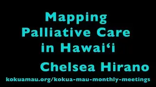 Mapping Palliative Care in the State of Hawaii