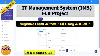 IMS Session13 | bind gridview department master page and call business layer| #infinity |#asp |#ims