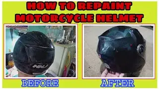 DIY How to Repaint Motorcycle Helmet | HNJ Half face #diyhelmetrepait #ridertipidtips