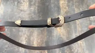 Western Black Belt With Rose Gold Buckle 15 mm WEST15GDRO