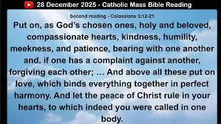 28 December 2025 Catholic Mass  Bible Reading