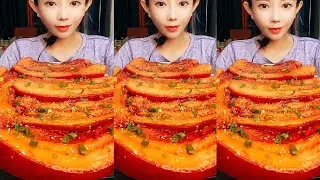 The four-layer pork in spicy sauce was really delicious.#porkdishes #eatsplorations #chilisauce
