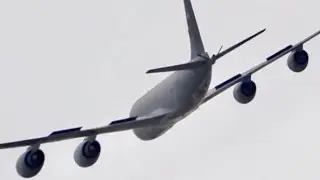 KC-135 Goes Low for Refuel Pass, Then a C-17 Brutal Assault Landing