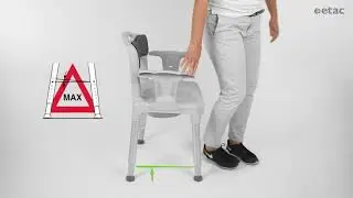 Etac Swift Commode - Height adjustment and anterior tilt