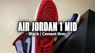 Air Jordan 1 - Mid Black Cement Fire Red | Air Jordan Nike