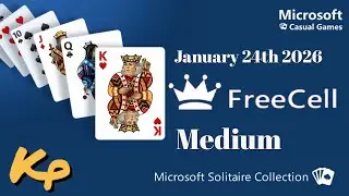 Microsoft Solitaire Collection - Daily Challenge - FreeCell Medium - January 24th 2026 - 2026-01-24