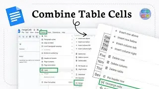 How to merge cells in google docs (Table Edit)