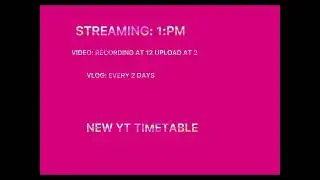 NEW YT TIMETABLE( STARTS TOMORROW)
