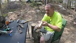 Hand Crafted curtain rod for the off grid cabin