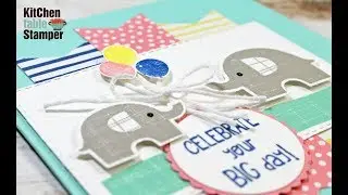 Stampin' Up! Little Elephant Paper and Ink Card Class April 2019 with Kitchen Table Stamper