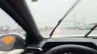 Stopped in Crazy Rain | Tacoma 4x4 Storm at a Traffic Light