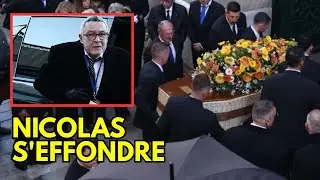 Stupeur aux Obs&egrave;ques de de B.B. : Le moment o&ugrave; Nicolas s'effondre devant le cercueil de sa m&egrave;re