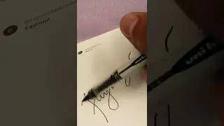 Calligraphy with regular pen and marker #shorts