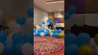 Birthday decoration ideas at home | balloon decoration ideas #shortsfeed #balloon #tutorial #fyp
