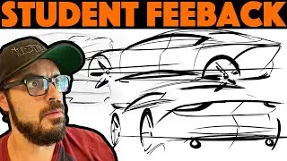 EASY car sketching technique - Perspective view