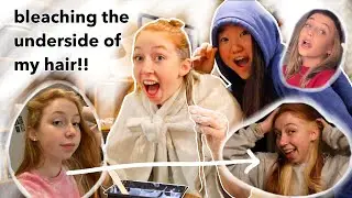 BLEACHING THE UNDERNEATH OF MY HAIR like Emma Chamberlain and Charli D'Amelio