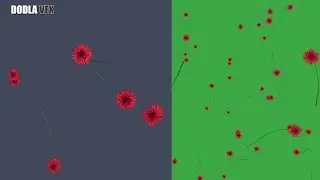 falling flowers green screen background | flowers alpha video | Dodlavfx
