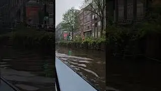 Gliding gently through Dutch dreams.#NetherlandsVibes #CanalRide #BoatVibes #DutchDiaries