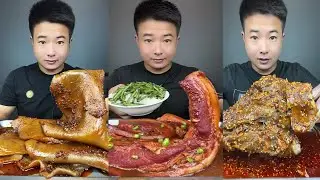ASMR MUKBANG | SPICY BRAISED PORK BELLY |  EATING SHOW | EATING SHOW | Eat Beef Ribs #food #268