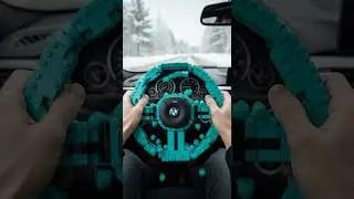 Turquoise LEGO BMW Steering Wheel &mdash; Will It Drive Smoothly #LEGO #BMW #Steering