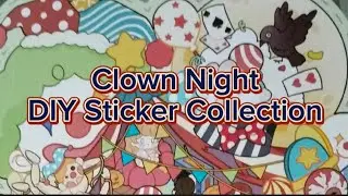 CLOWN NIGHT STICKER DIY STICKER COLLECTION MINIATURE ARTS STICKER ART