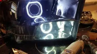 2011 Ram 1500 Quad Headlights Quad Projectors Halo Test