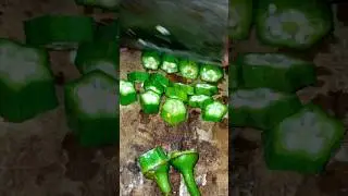 cutting okra cutting method 🤔 best food cutting video #shortvideo #food