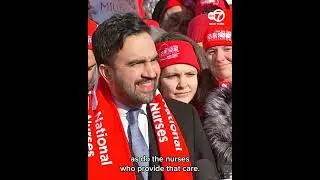 Mamdani speaks at NYC nurses strike