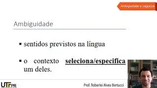Ambiguidade e Vagueza