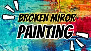 Broken mirror art on canvas | mosaic art with mirror #mirror #art #painting #paint #global #acrylic 
