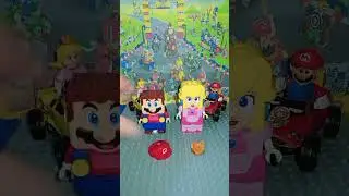 Lego Mario and Lego Princess Peach Exchange Power suit up SA 1.17 #shorts  #asmr #viral  #fyp #lego